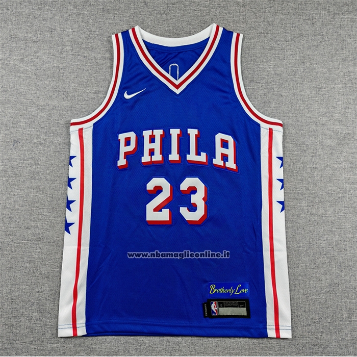 Maglia Bambino Philadelphia 76ers Lebron James No 23 Icon 2025-26 Blu